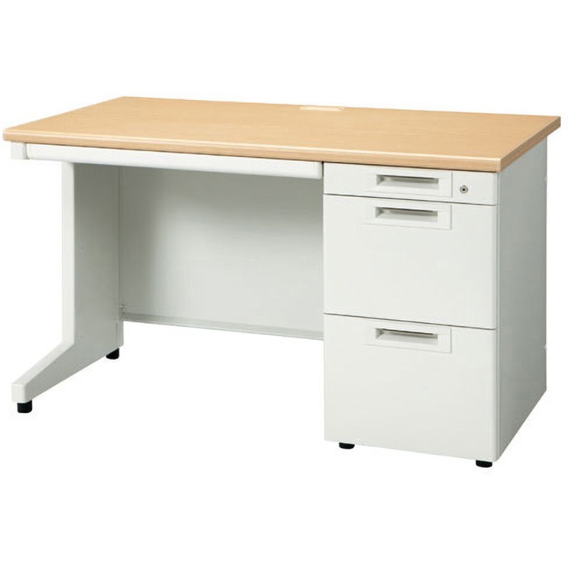 RJ-127A-3 WM RJデスクII 片袖机 奥行700mm 引出しAタイプ(組立サービス付き) プラス[家具] 幅1200mm  RJ-127A-3 WM