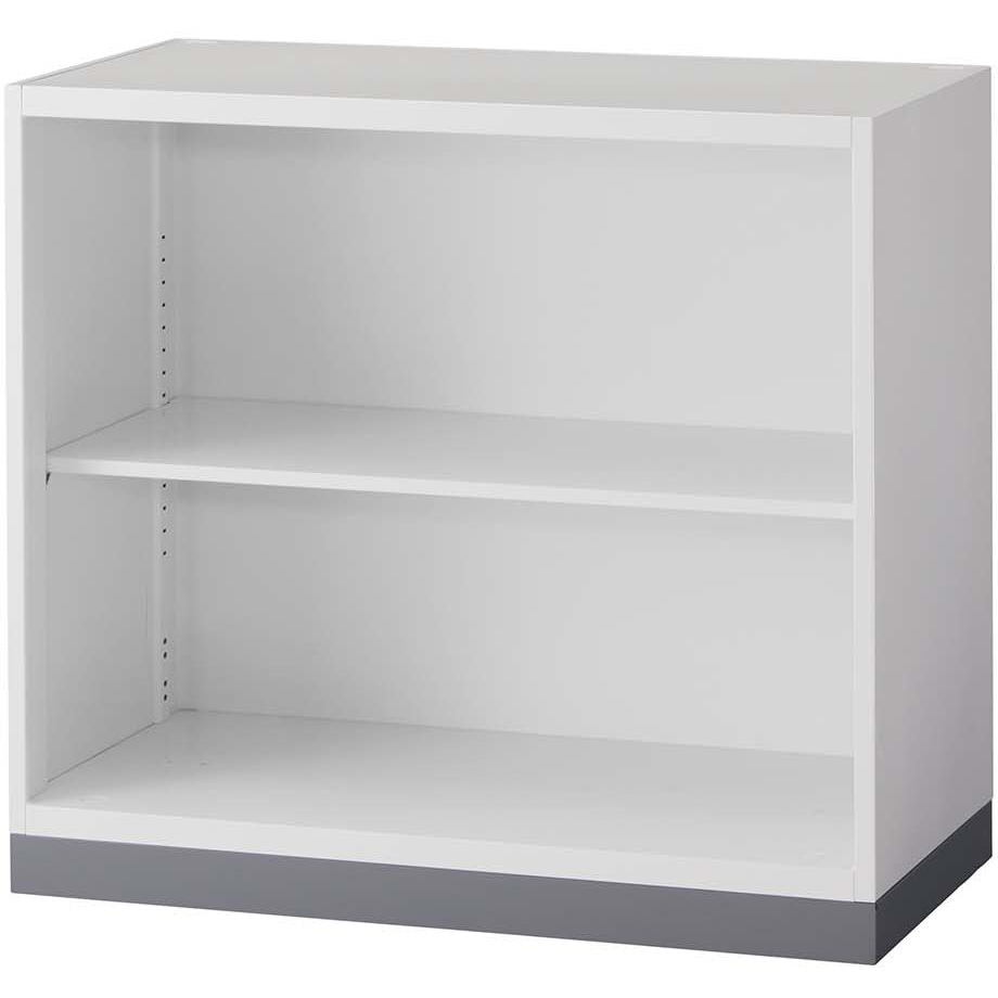 LEWB-08K オフィスユニット LION (ライオン事務器) ホワイト色 オープン 下置き 2段型 高さ810mm間口900mm奥行450mm  LEWB-08K