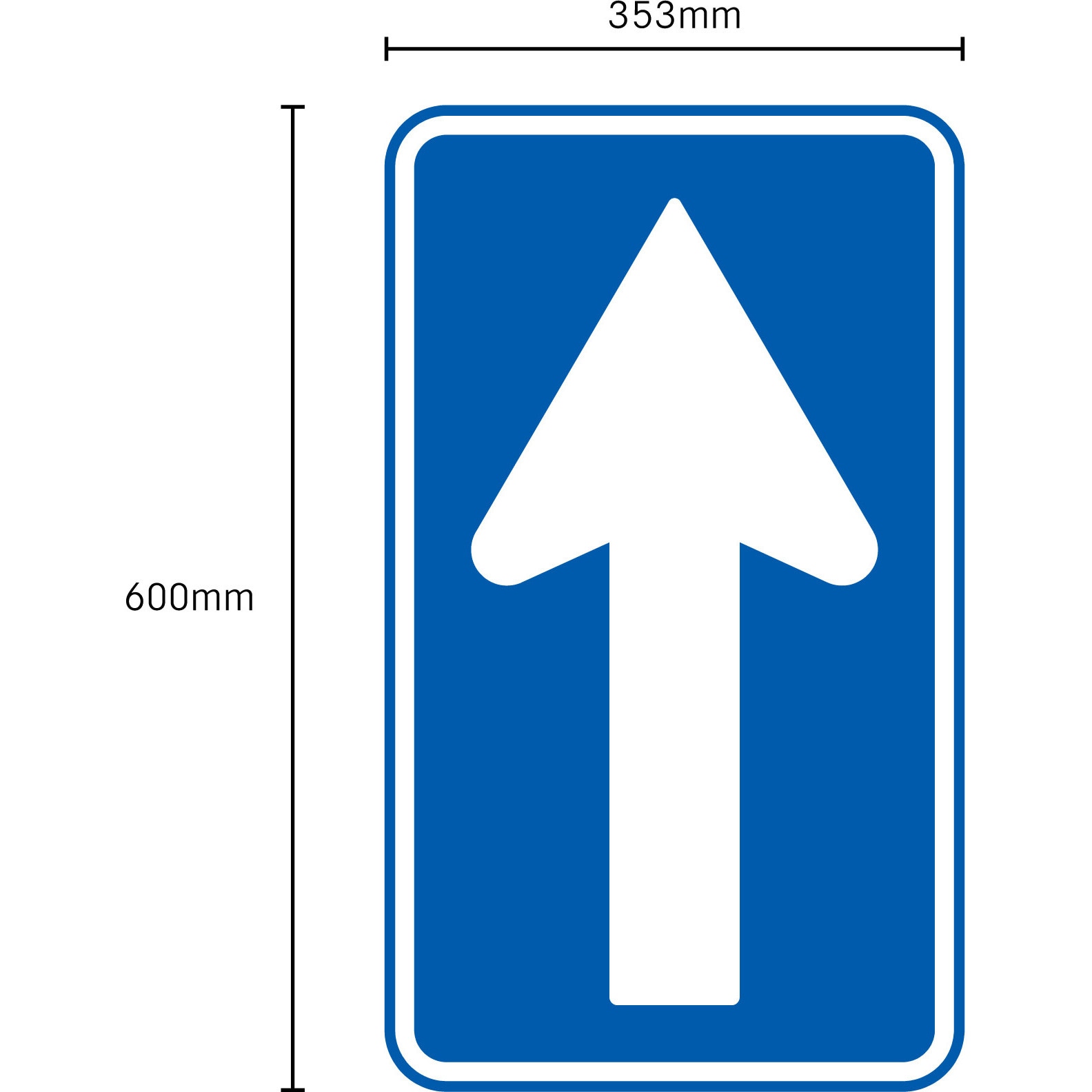 S326-A 規制標識 ステッカー 600角 グリーンクロス 注意 一方通行 幅