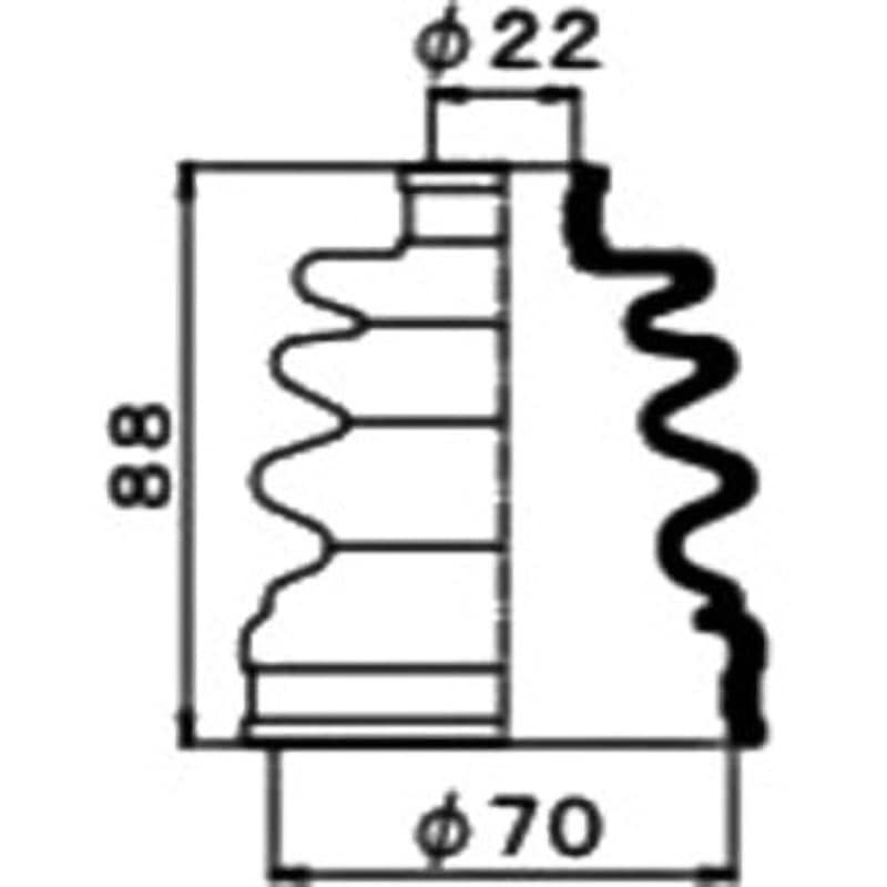 53-414 ドライブシャフトブーツ B004- 1個 丸一ゴム工業 【通販