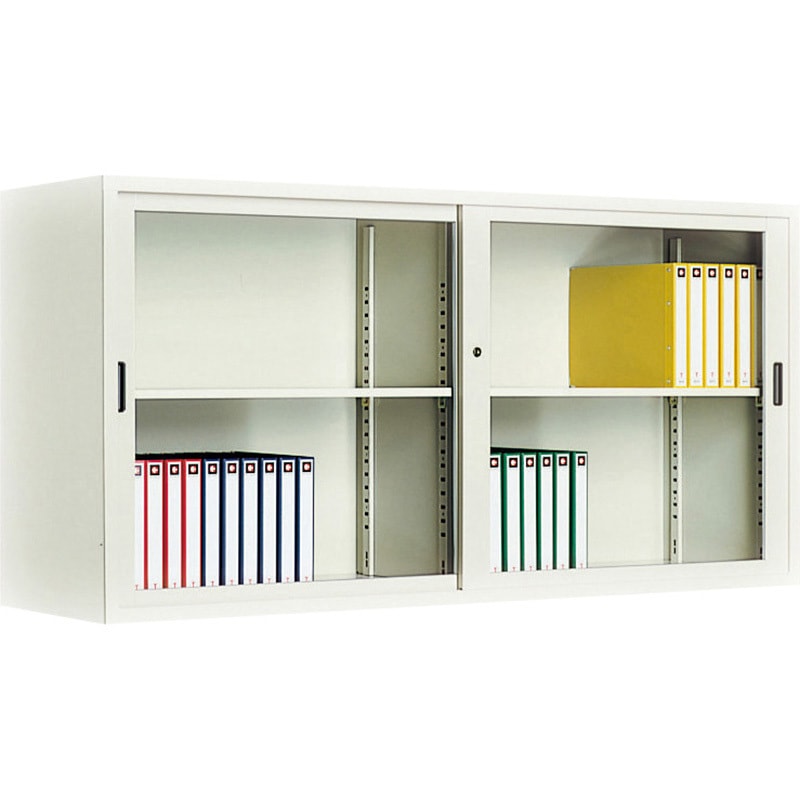 S-D6355GF1NB-K 保管庫 深型 ガラス引き違い戸タイプ下置きベースセット(配送・組立サービス付き) コクヨ ナチュラルグレー色 2段