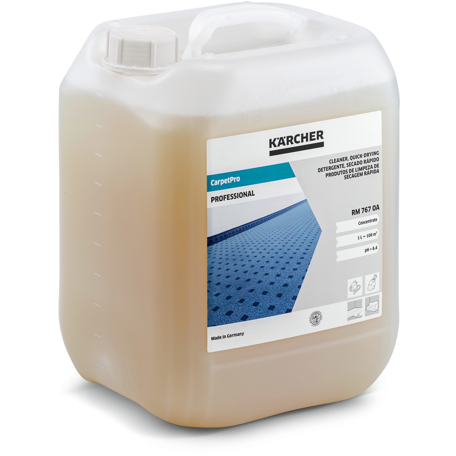 6.295-198.0 ケルヒャー(KARCHER) 業務用 カーペット洗浄機用洗浄剤 RM 767(10L)(6.295-198.0) 1台(10L) ケルヒャー 【通販モノタロウ】