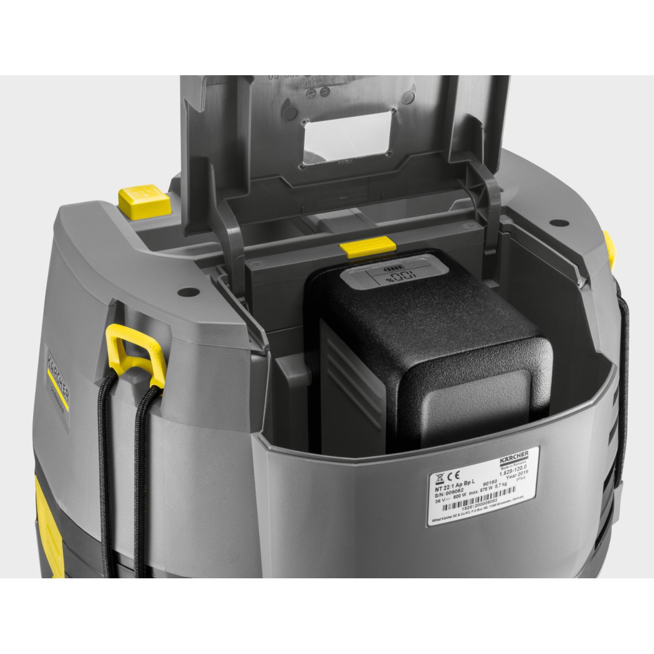 【中古】ケルヒャー 乾湿両用掃除機 NT22/1ApBp 充電器バッテリー込み 1.528-129.0 ケルヒャー(KARCHER) 業務用 乾湿両用掃除機 NT 22/1 Ap