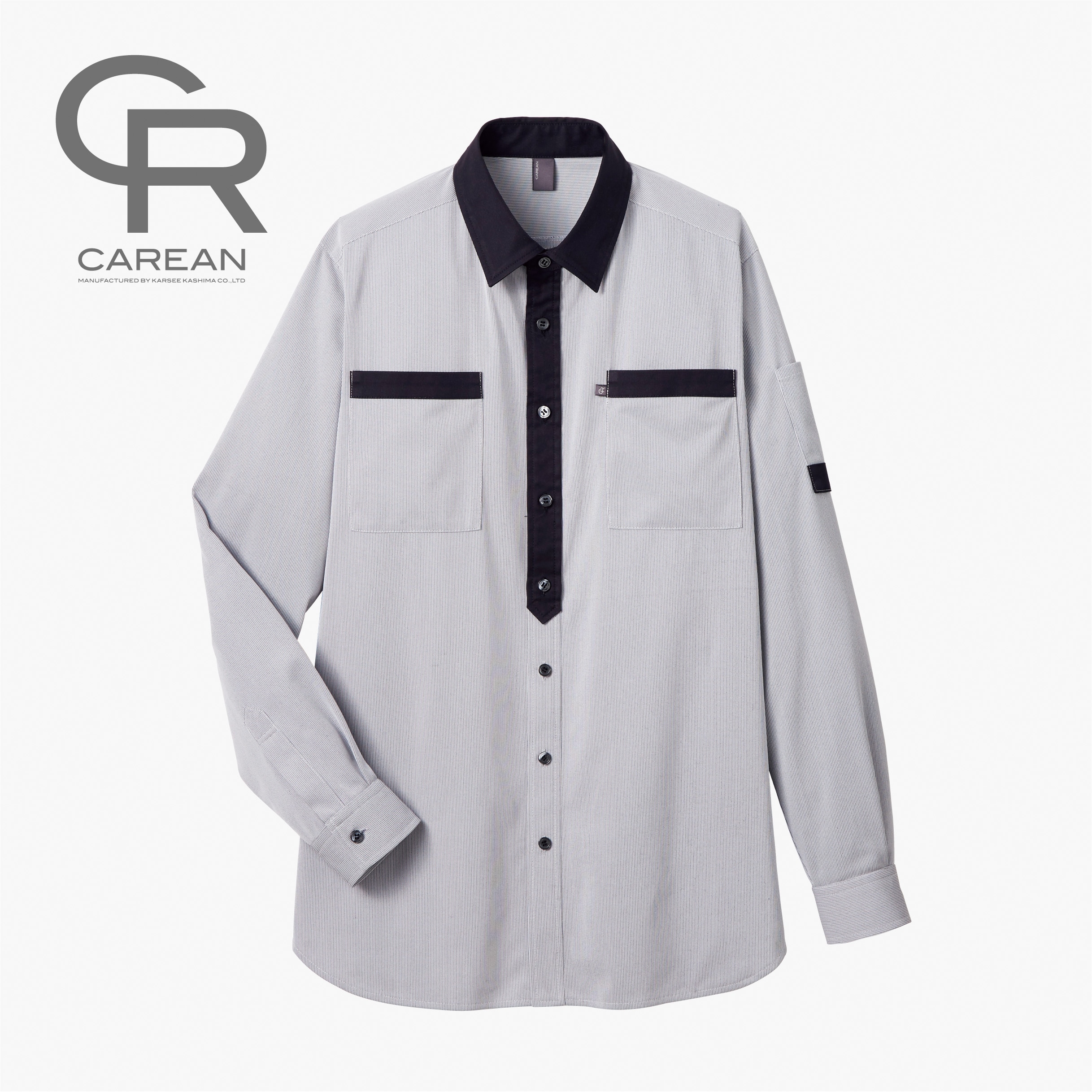 CWY169 CAREAN CWY169 CODE TRICOT SHIRT 長袖ニットシャツ カーシーカシマ ポリエステル100% ネイビー色 L着丈78cm 5,255円