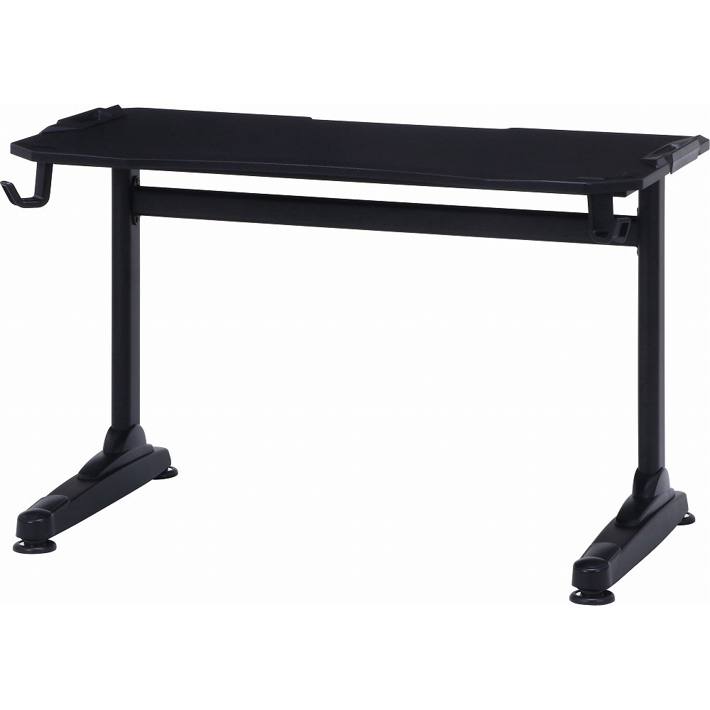 38130 GAMING DESK XeNO(ゼノ)イージー01 不二貿易 ブラック色 高さ730mm幅1200mm奥行650mm