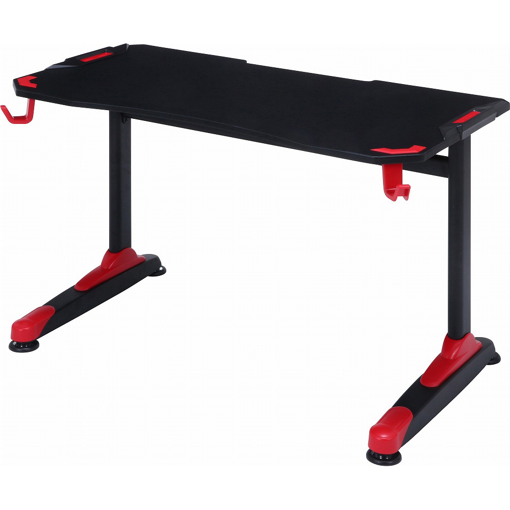 38132 GAMING DESK XeNO(ゼノ)イージー01 不二貿易 レッド色 高さ730mm
