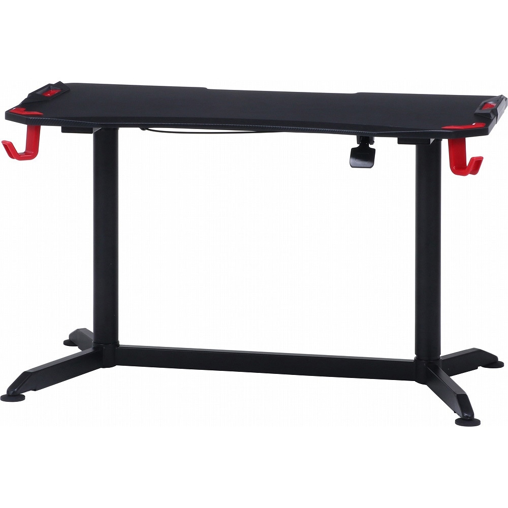 38138 GAMING DESK XeNO(ゼノ)PRO-01 不二貿易 レッド色 高さ715mm幅1200mm奥行650mm
