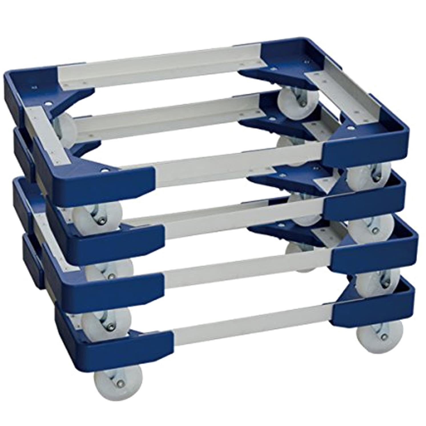 NTA-N7550NB*4 L型アルミ台車 日東 スタッキング可 ネイビー色