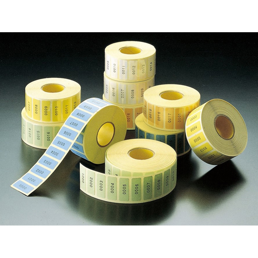 黄 連続番号付スーパーカラーマーク コクゴ 寸法10×25(0001～1000)mm 1