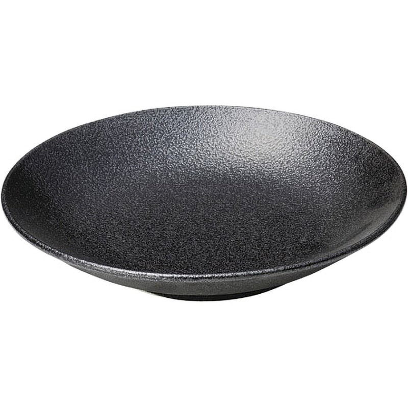 0402-1235 有明黒耀 メタ玉深皿 カネ大白木屋 9吋サイズ 0402