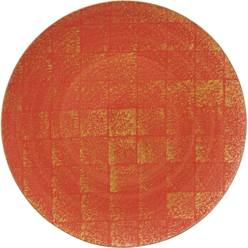 0407-6018 金彩市松丸皿 カネ大白木屋 寸法28cm  0407-6018