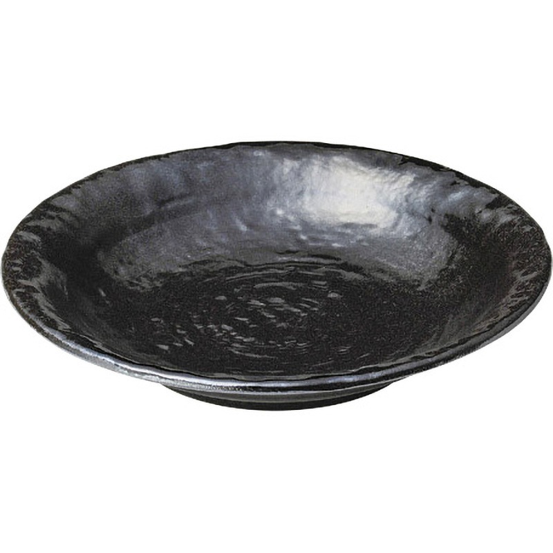 0307-0165 黒伊賀石目皿 カネ大白木屋 10.0寸サイズ  0307-0165