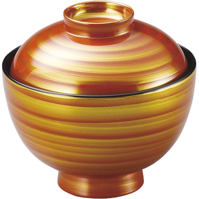 1016-6033 朱金渦隅丸小吸椀 1個 カネ大白木屋 【通販モノタロウ】