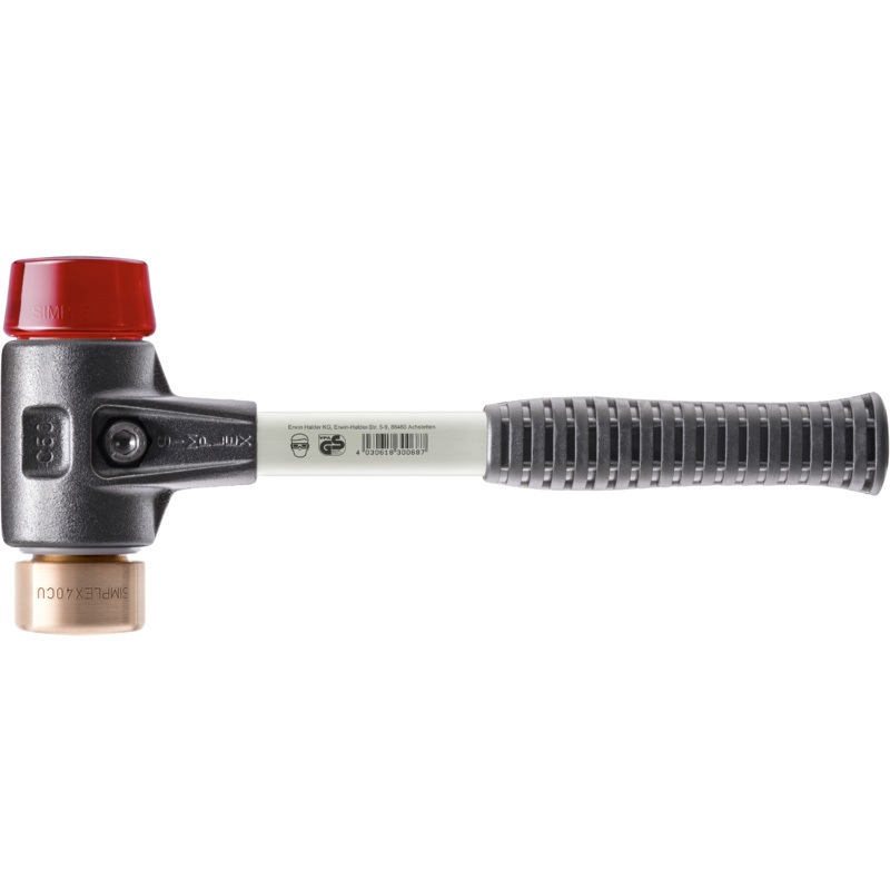 3746.040 シンプレックスハンマー 強化型鋳鉄製ハウジング 銅 Roemheld Halder(ロームヘルド・ハルダー) 頭径40mm