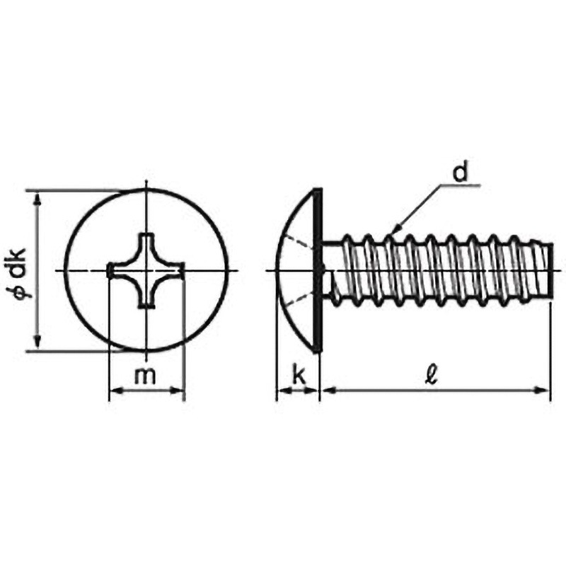 M3×6 (+)トラスタッピンねじ(2種溝なしB-0形)(ステンレス/茶ブロンズ)(小箱) 大阪魂 十字穴番号1 呼びM3長さ6mm 1箱(3000個)