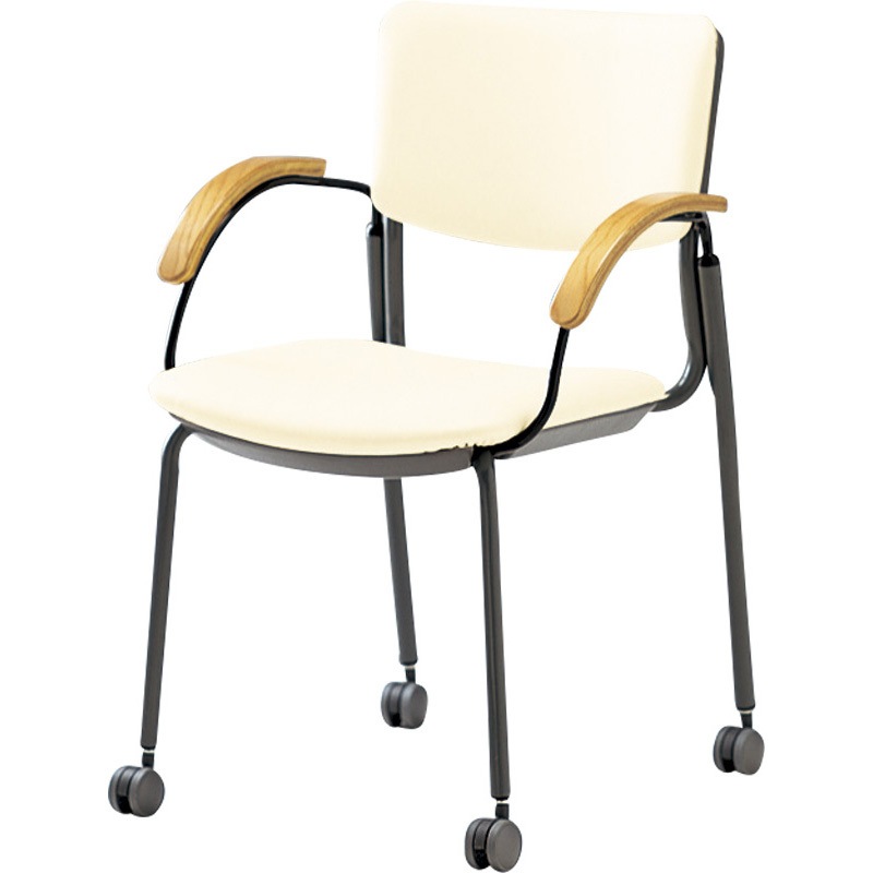 CM351-MXC キャスター・肘付きミーティングチェア CM351-MXC(張地：ビニールレザー フレーム：粉体塗装) 1箱(2脚) サンケイ 【通販モノタロウ】