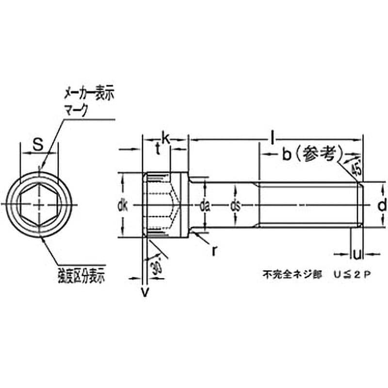 M14×70 六角穴付ボルト (SCM435/3価ブラック)(小箱) 1箱(20個) 大阪魂