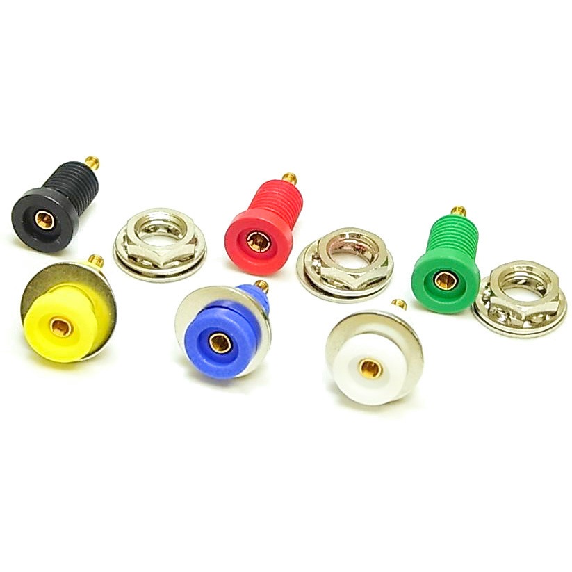 PF-9-1 黒 ソケットタイプ(フッ素タイプ)2.0Φ MAC8(マックエイト) 10A 取付穴径6.1mm 1袋(10個)