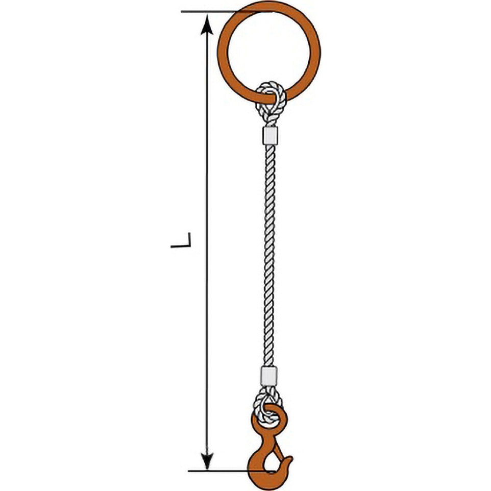 T-2t JIS ロック止ワイヤ  16mm 丸リング 環付きフック 2．0t 塗装 コンドーテック 1組 T-2t