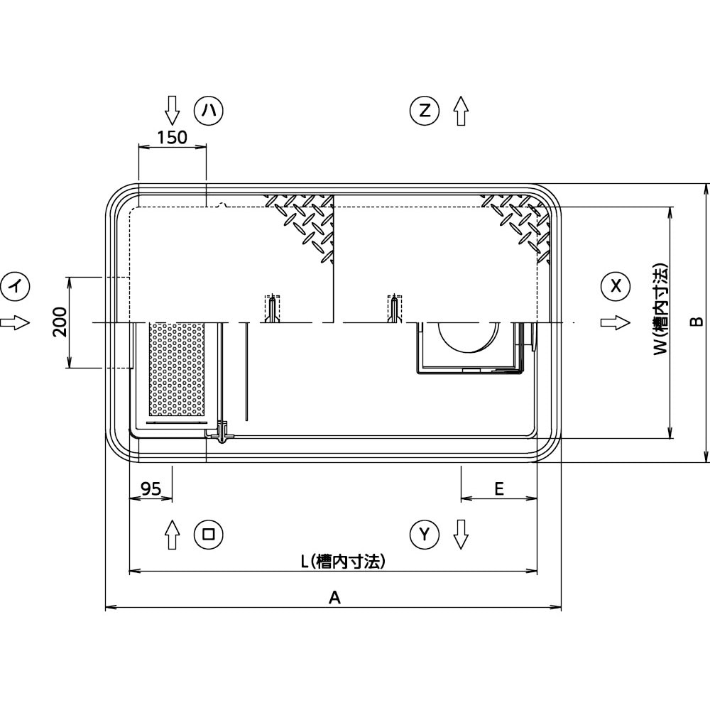 GFRA-N150JE FRP製超浅型グリース阻集器 シンダー埋込/側溝流入式 直置式マンホール ホーコス 1台 GFRA-N150JE -  【通販モノタロウ】