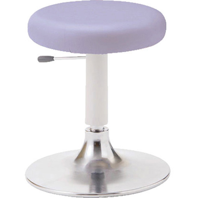 E671-LV 丸イス ナイキ ビニールレザー張り ラベンダー色