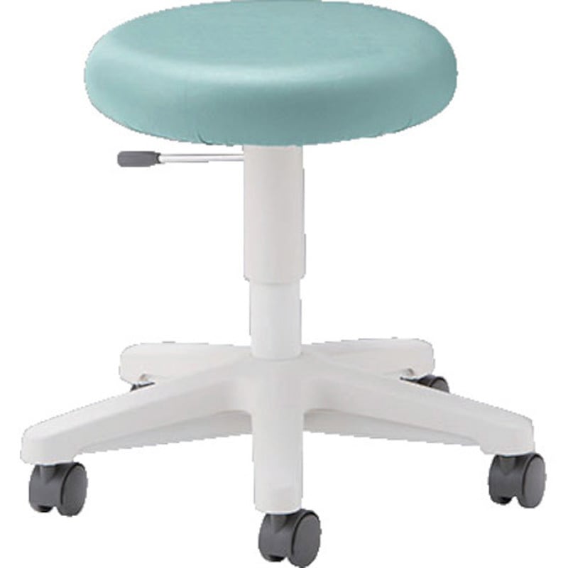 丸椅子 E673-LGR 丸イス ナイキ 付キャスター ビニールレザー張り ライト