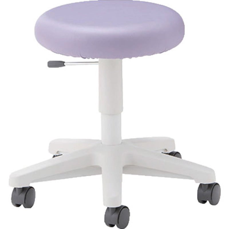 E673-LV 丸イス ナイキ 付キャスター ビニールレザー張り ラベンダー色 20,985円