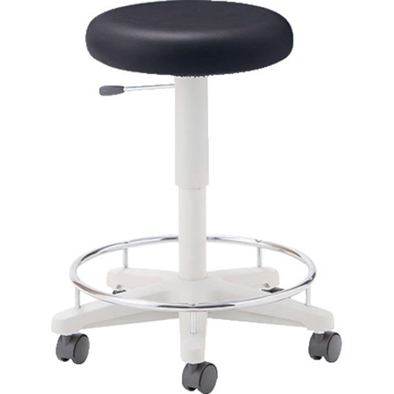 E675R-BK 丸イス ナイキ 付キャスター ビニールレザー張り ブラック色 24,836円