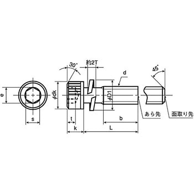 M5×10 六角穴付ボルトP=2(SW組込 (SCM435/3価ブラック)(小箱) 1箱(500