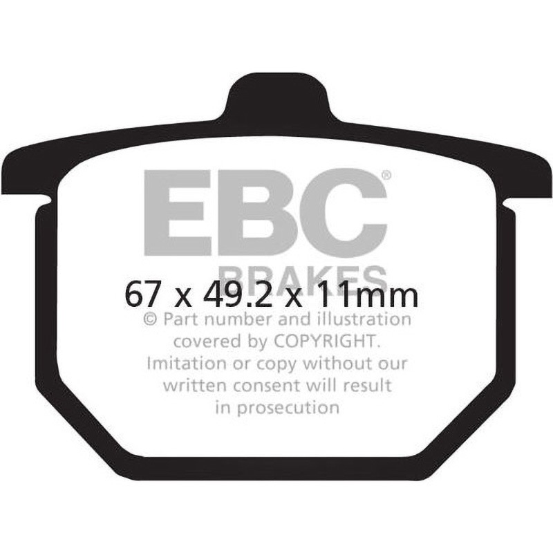 FA029 UK製ケブラー オーガニックFAシリーズ ブレーキパッド フロント左側用 1個 EBC Brakes (イービーシーブレーキ) 【通販モノタロウ】