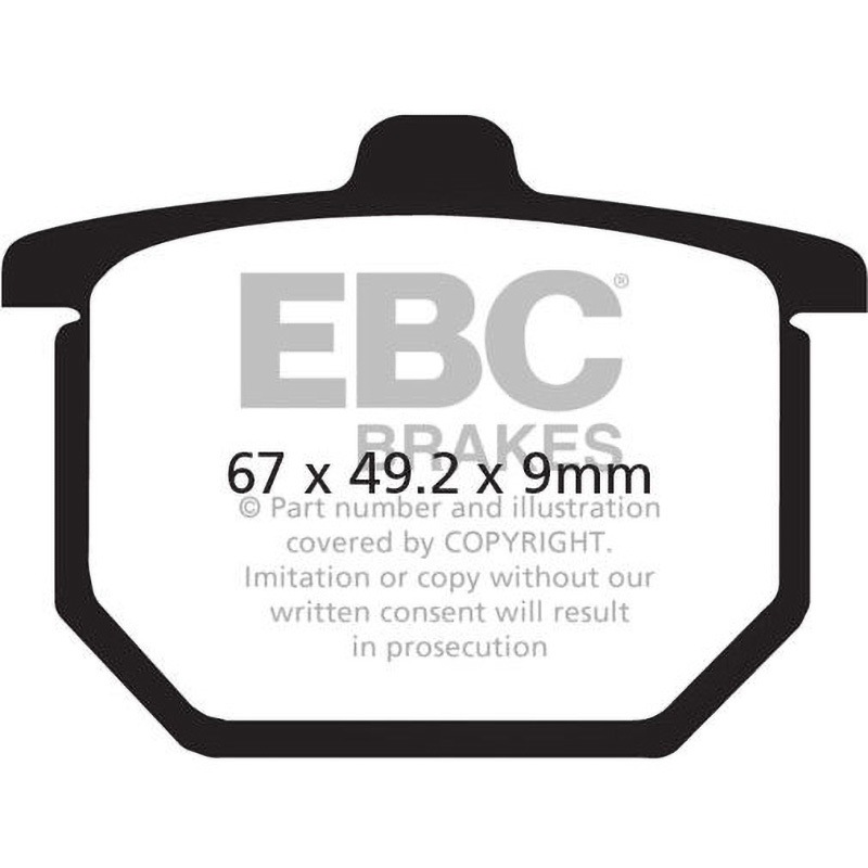 FA031 UK製ケブラー オーガニックFAシリーズ ブレーキパッド フロント左側用 1個 EBC Brakes (イービーシーブレーキ) 【通販モノタロウ】