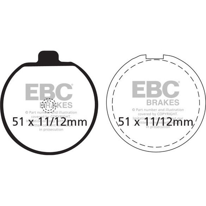 FA035 UK製ケブラー オーガニックFAシリーズ ブレーキパッド フロント左側用 1個 EBC Brakes (イービーシーブレーキ) 【通販モノタロウ】