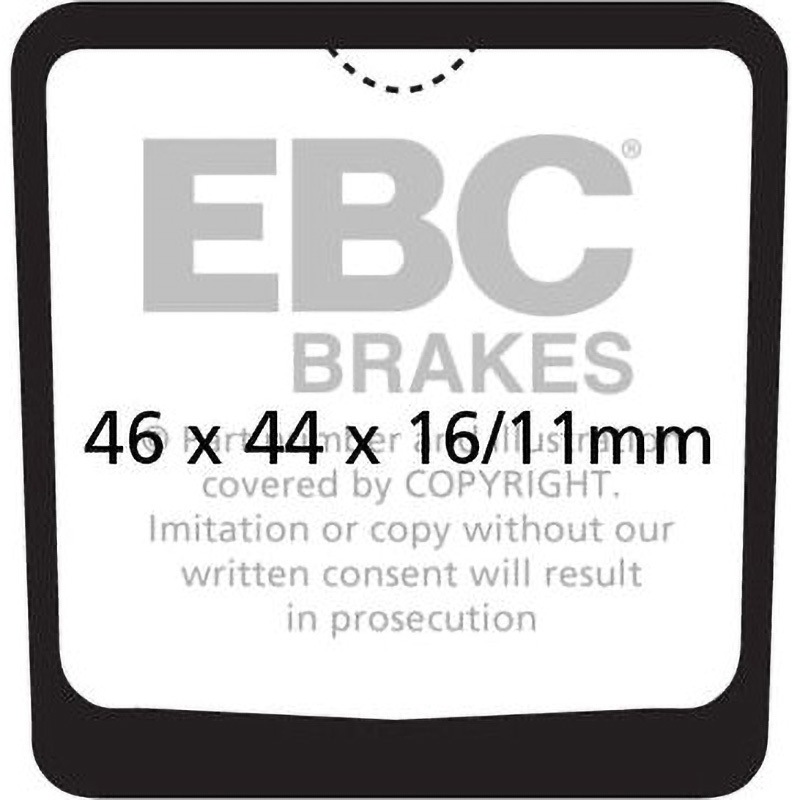 FA048 UK製ケブラー オーガニックFAシリーズ ブレーキパッド フロント左側用 1個 EBC Brakes (イービーシーブレーキ) 【通販モノタロウ】