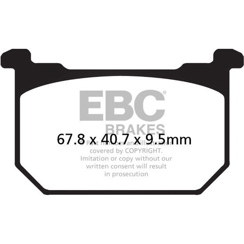 FA068 UK製ケブラー オーガニックFAシリーズ ブレーキパッド フロント左側用 1個 EBC Brakes (イービーシーブレーキ) 【通販モノタロウ】