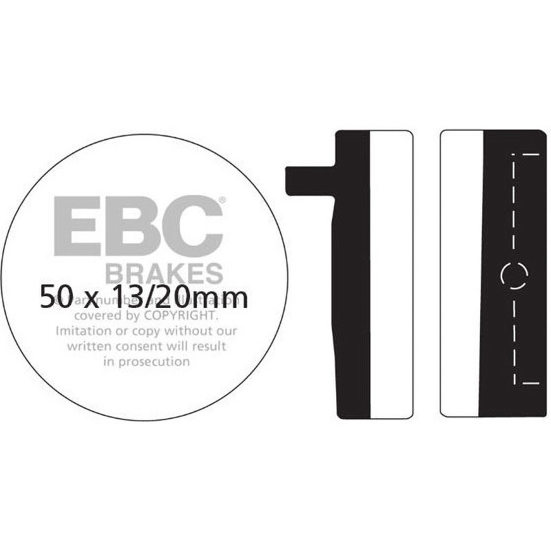 FA012V UK製 セミ-シンタリング Vパッド フロント左側用 1個 EBC Brakes (イービーシーブレーキ) 【通販モノタロウ】
