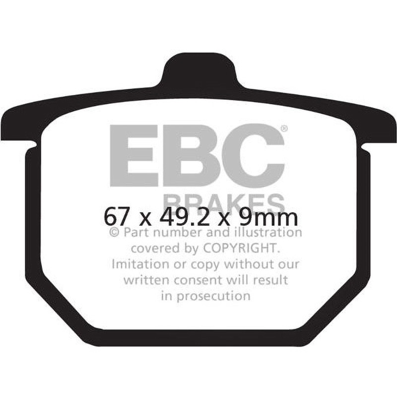 FA031V UK製 セミ-シンタリング Vパッド リア右側用 1個 EBC Brakes (イービーシーブレーキ) 【通販モノタロウ】