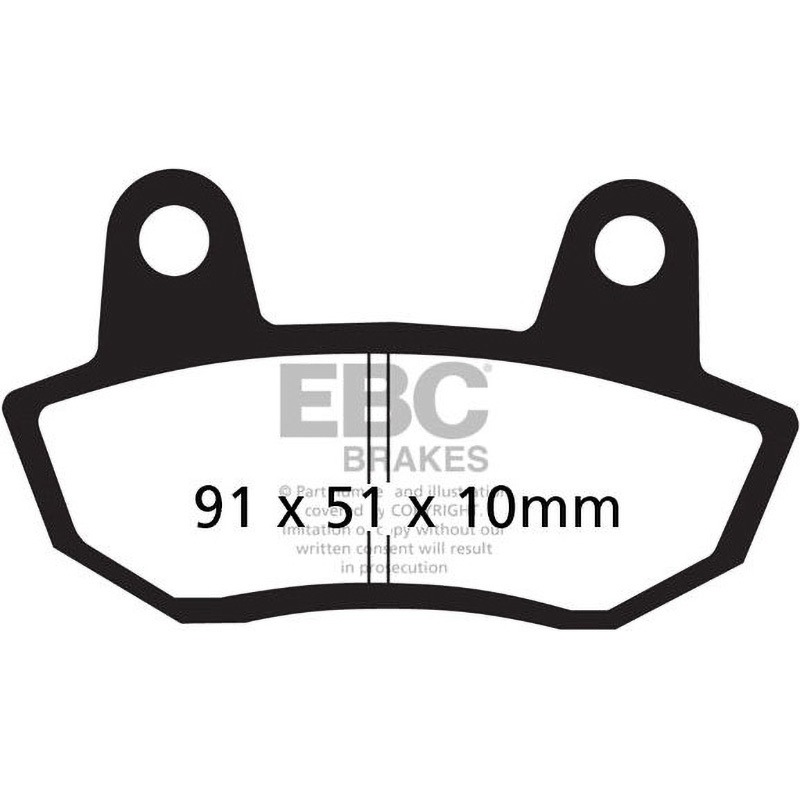 FA090V UK製 セミ-シンタリング Vパッド 1個 EBC Brakes (イービーシーブレーキ) 【通販モノタロウ】