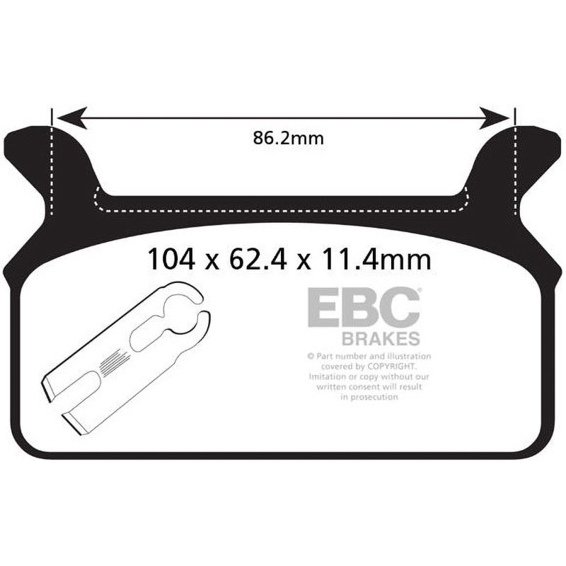 FA201V UK製 セミ-シンタリング Vパッド リア左側用 1個 EBC Brakes (イービーシーブレーキ) 【通販モノタロウ】 6,958円