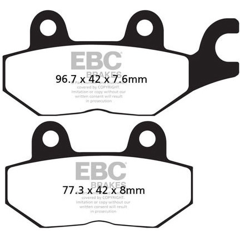 FA215V UK製 セミ-シンタリング Vパッド フロント右側用 1個 EBC Brakes (イービーシーブレーキ) 【通販モノタロウ】