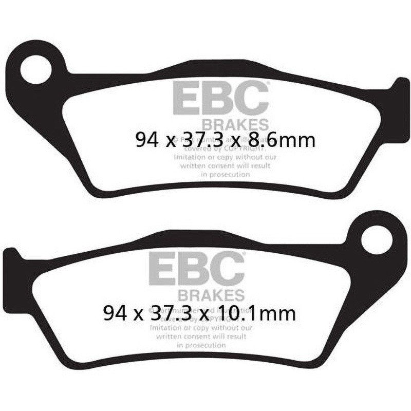 FA363V UK製 セミ-シンタリング Vパッド リア右側用 1個 EBC Brakes (イービーシーブレーキ) 【通販モノタロウ】