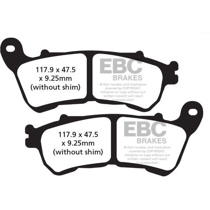 FA640V UK製 セミ-シンタリング Vパッド フロント左側用 1個 EBC Brakes (イービーシーブレーキ) 【通販モノタロウ】