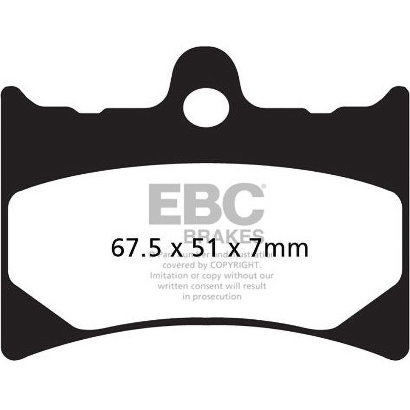 FA126HH USA製 ダブルHシリーズ シンタリング ブレーキパッド フロント右側用 1個 EBC Brakes (イービーシーブレーキ) 【通販モノタロウ】