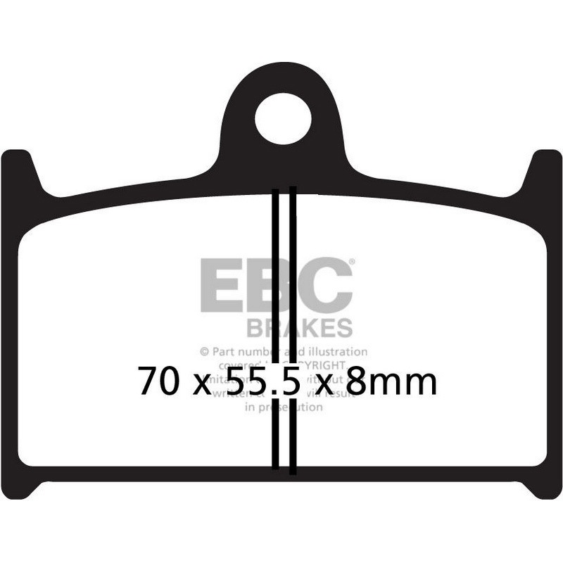 FA145HH USA製 ダブルHシリーズ シンタリング ブレーキパッド フロント左側用 1個 EBC Brakes (イービーシーブレーキ) 【通販モノタロウ】