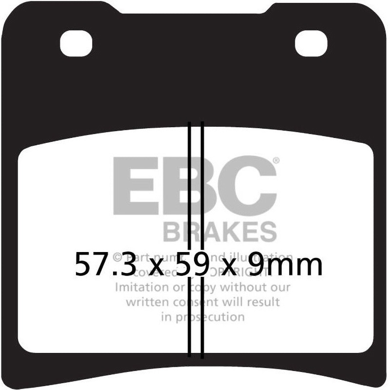 FA150HH USA製 ダブルHシリーズ シンタリング ブレーキパッド リア左側用 1個 EBC Brakes (イービーシーブレーキ) 【通販モノタロウ】