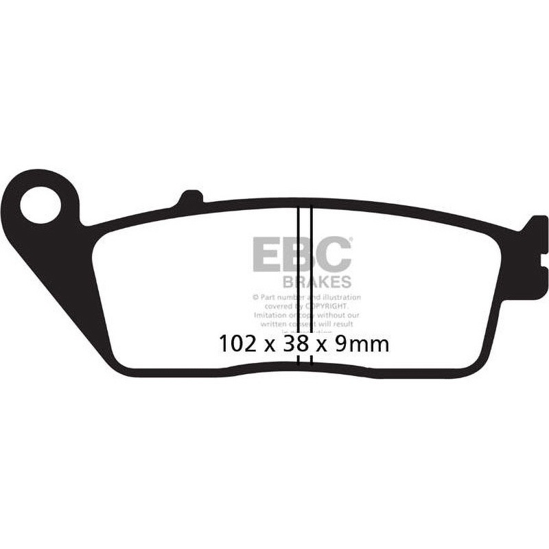 FA226HH USA製 ダブルHシリーズ シンタリング ブレーキパッド フロント左側用 1個 EBC Brakes (イービーシーブレーキ) 【通販モノタロウ】