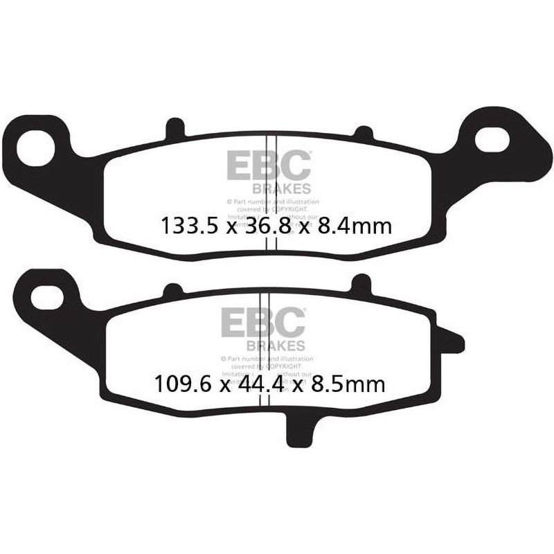 FA229HH USA製 ダブルHシリーズ シンタリング ブレーキパッド フロント左側用 1個 EBC Brakes (イービーシーブレーキ) 【通販モノタロウ】