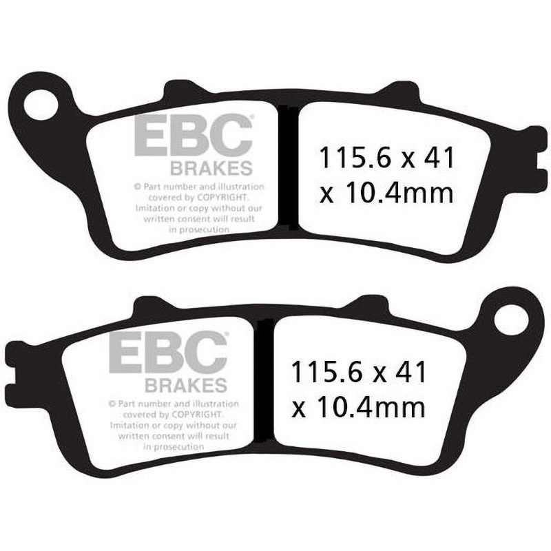 FA261/2HH USA製 ダブルHシリーズ シンタリング ブレーキパッド リア右側用 1個 EBC Brakes (イービーシーブレーキ) 【通販モノタロウ】