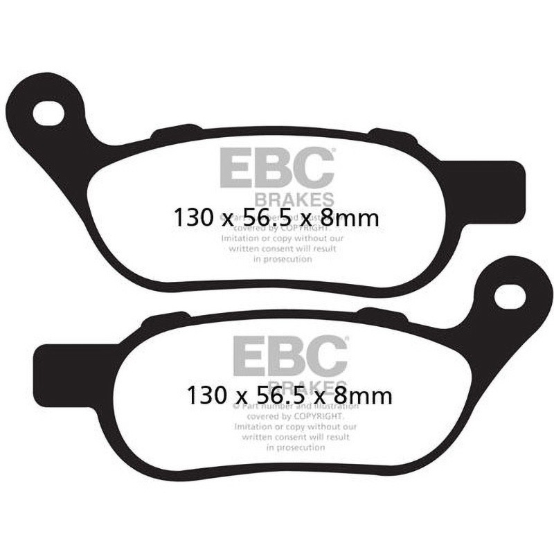 FA458HH USA製 ダブルHシリーズ シンタリング ブレーキパッド リア左側用 1個 EBC Brakes (イービーシーブレーキ) 【通販モノタロウ】