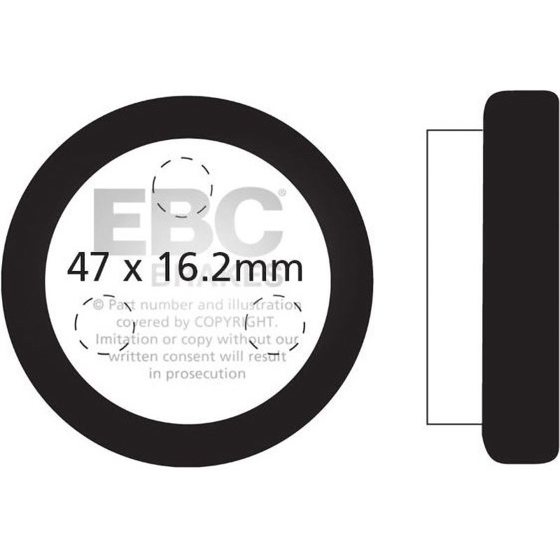 FA021R R シリーズ Heavy Duty シンタリング ブレーキパッド リア左側用 1個 EBC Brakes (イービーシーブレーキ) 【通販モノタロウ】