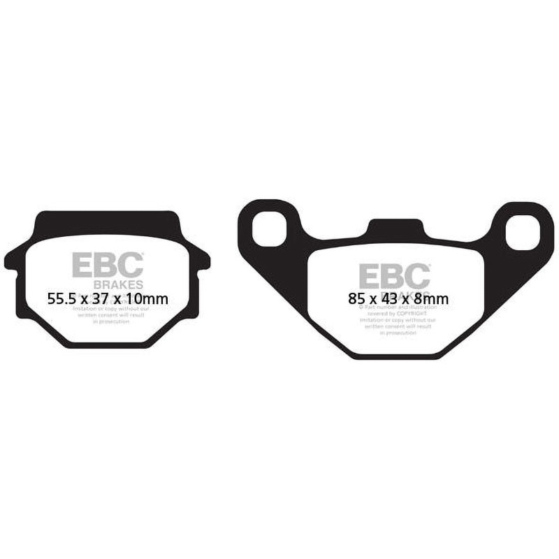 FA067R R シリーズ Heavy Duty シンタリング ブレーキパッド フロント左側用 1個 EBC Brakes (イービーシーブレーキ) 【通販モノタロウ】